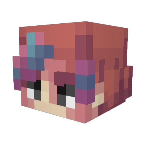 mrazi Minecraft avatar head, 3D render