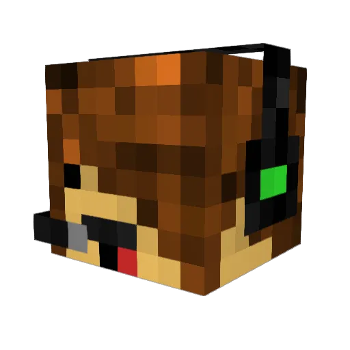 mrbachi Minecraft avatar head, 3D render