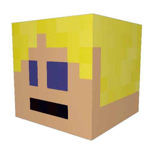 mrbean69420 Minecraft avatar head, 3D render
