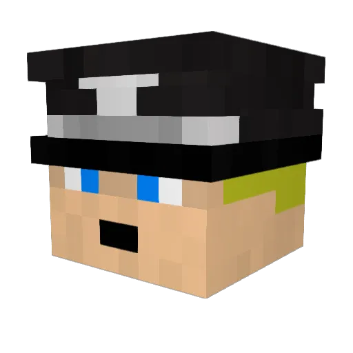 mrberitas Minecraft avatar head, 3D render