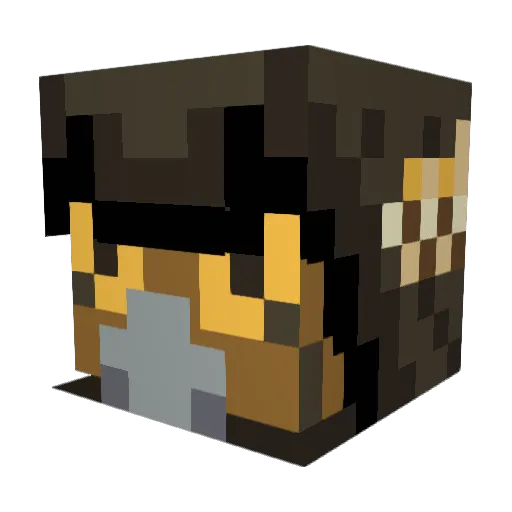 mrbostonterrier Minecraft avatar head, 3D render