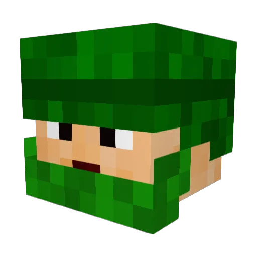 mrc_y Minecraft avatar head, 3D render