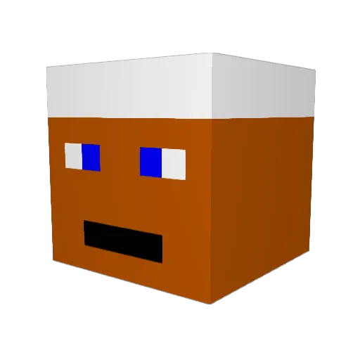 mrcake244891 Minecraft avatar head, 3D render