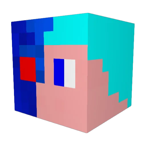 mrcoldy Minecraft avatar head, 3D render