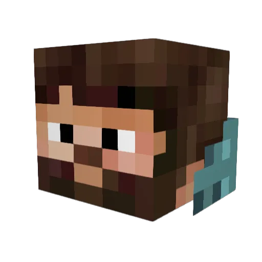mrcrazycow Minecraft avatar head, 3D render