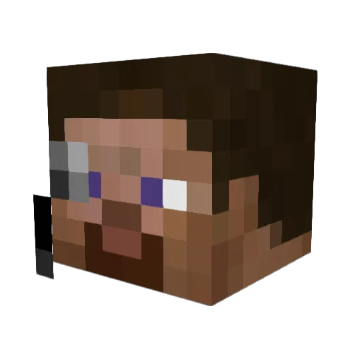 mrdbr Minecraft avatar head, 3D render