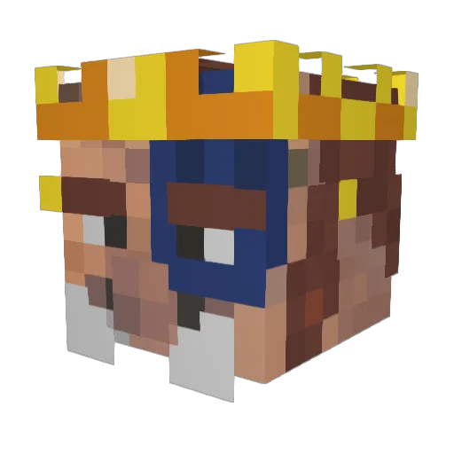 mrdiscoman Minecraft avatar head, 3D render