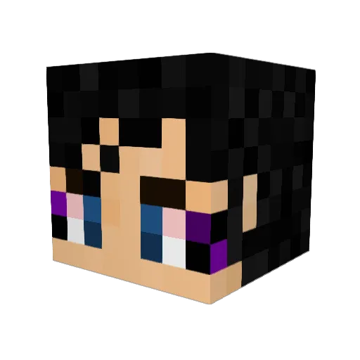 mrdisko Minecraft avatar head, 3D render