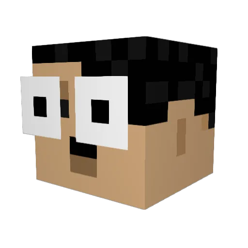 mrdoggydz Minecraft avatar head, 3D render