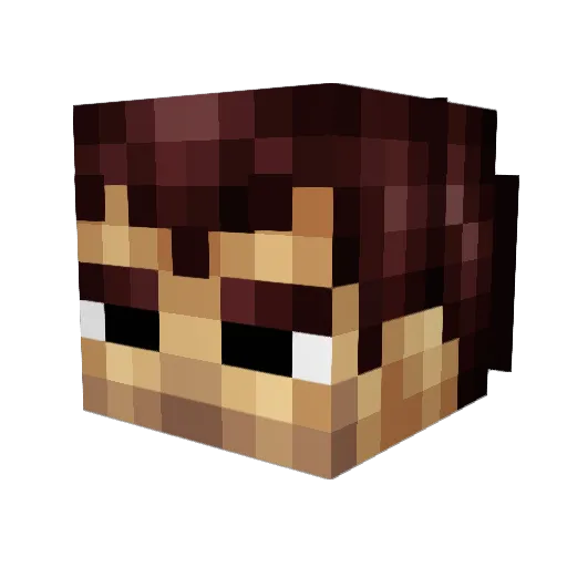 mrdooks Minecraft avatar head, 3D render