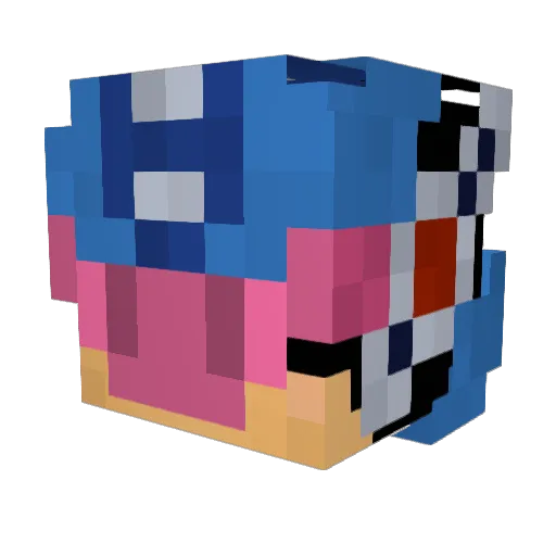 mrdtek Minecraft avatar head, 3D render