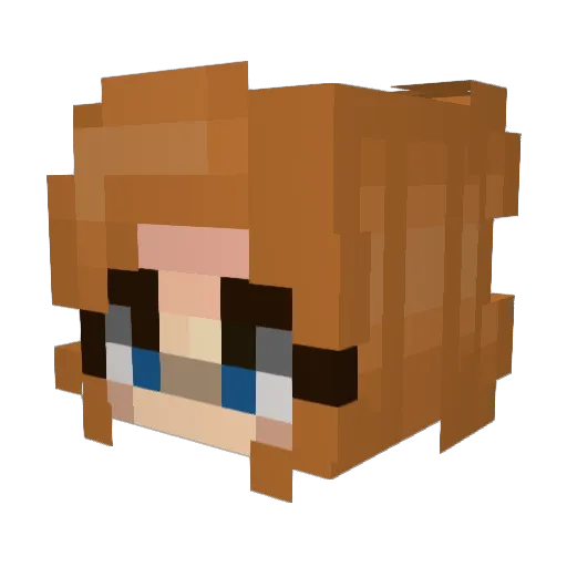 mreowLuna Minecraft avatar head, 3D render