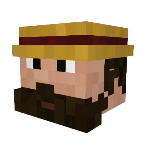 mrexcite Minecraft avatar head, 3D render
