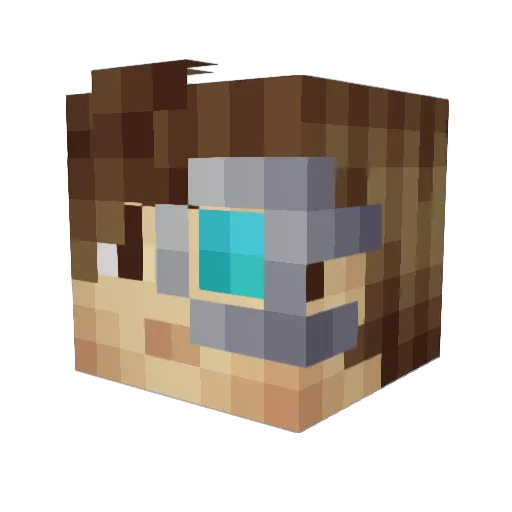 mrface12 Minecraft avatar head, 3D render