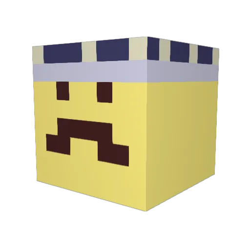 mrferb Minecraft avatar head, 3D render