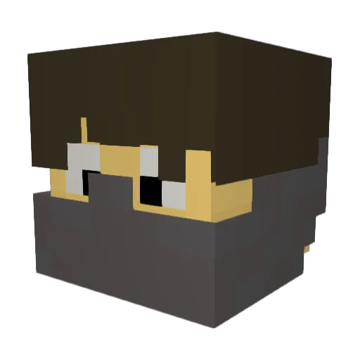 mrfish567 Minecraft avatar head, 3D render