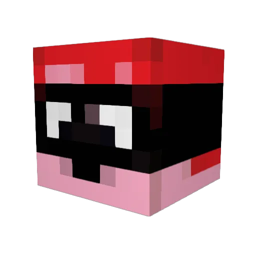 mrfluke Minecraft avatar head, 3D render