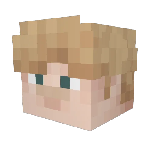 mrfofo Minecraft avatar head, 3D render