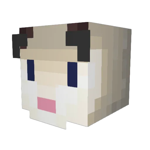 mrfrenchalps Minecraft avatar head, 3D render