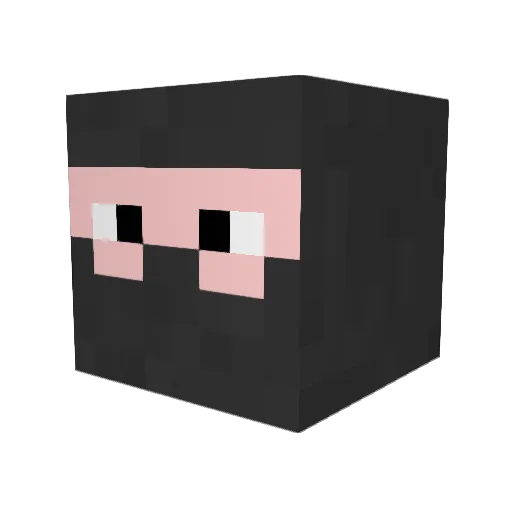 mrfufu Minecraft avatar head, 3D render