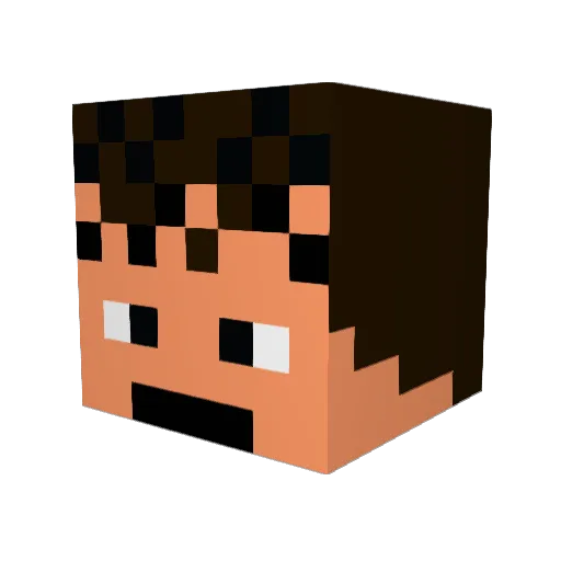 mrfulkiora Minecraft avatar head, 3D render
