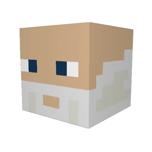 mrhugehands Minecraft avatar head, 3D render