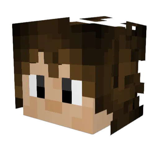 mrjokke Minecraft avatar head, 3D render