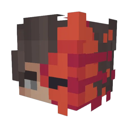 mrkabookimask Minecraft avatar head, 3D render