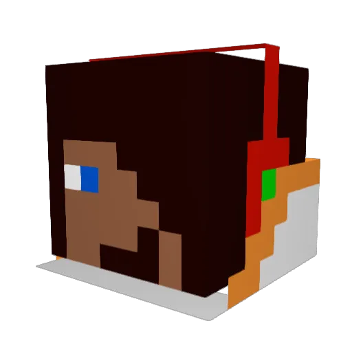 mrkar13 Minecraft avatar head, 3D render
