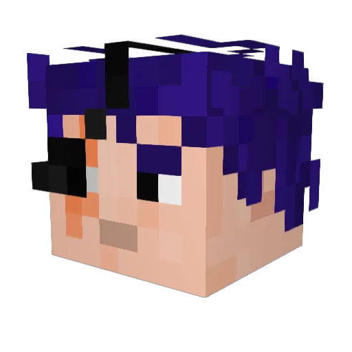 mrkblue Minecraft avatar head, 3D render