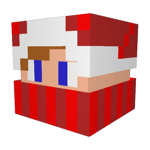 mrkelbus Minecraft avatar head, 3D render
