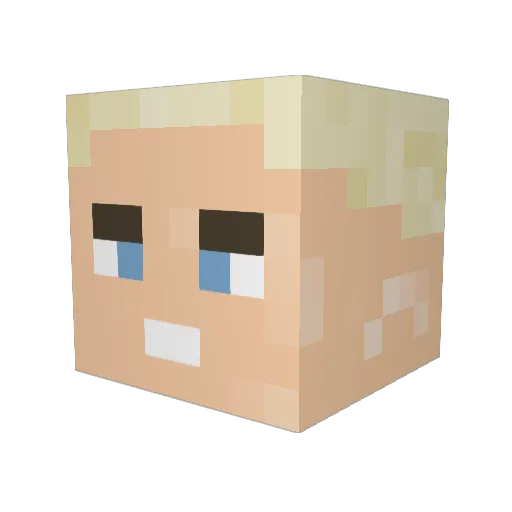 mrkfista Minecraft avatar head, 3D render
