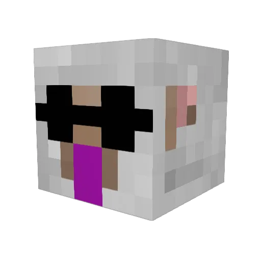 mrkoral Minecraft avatar head, 3D render