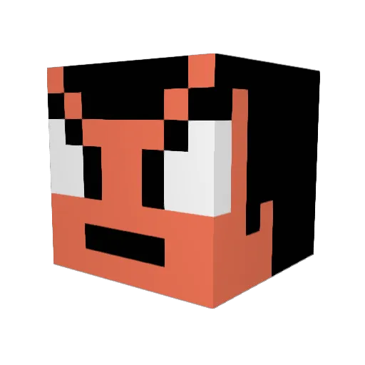 mrkunio Minecraft avatar head, 3D render