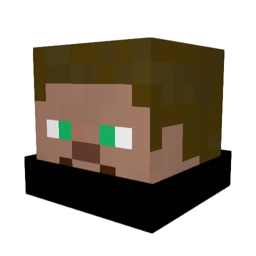 mrkvicka_2012 Minecraft avatar head, 3D render