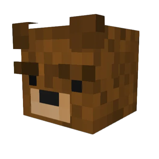 mrlixy Minecraft avatar head, 3D render