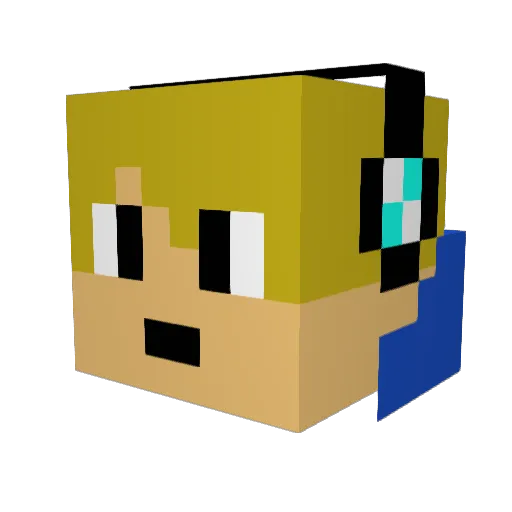 mrmak19 Minecraft avatar head, 3D render