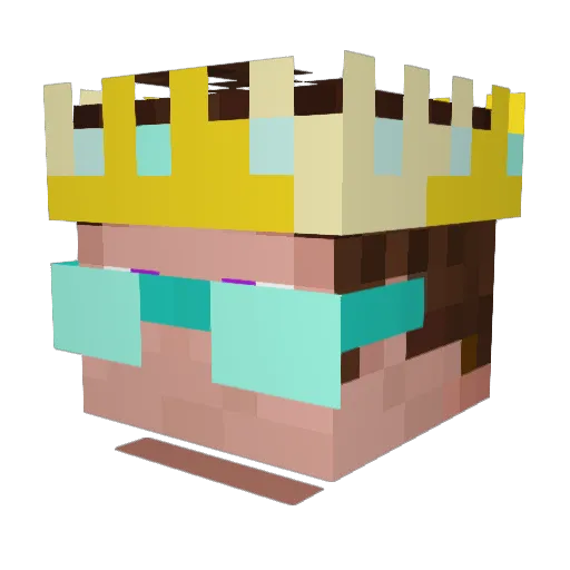 mrman3470 Minecraft avatar head, 3D render
