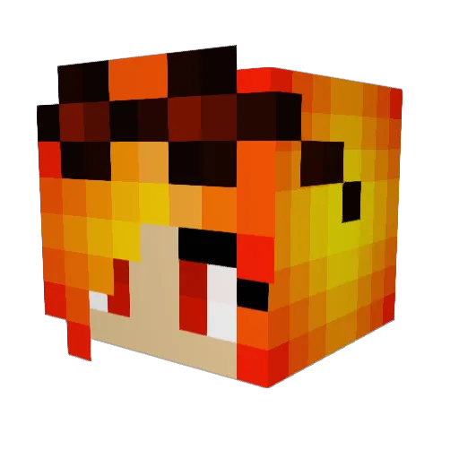 mrmiguu Minecraft avatar head, 3D render