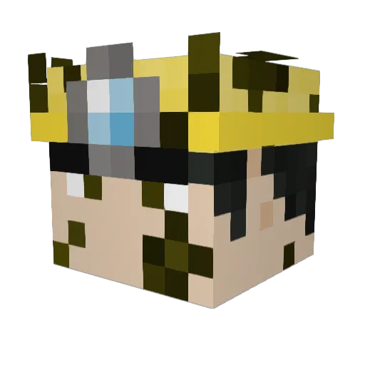 mrminer777 Minecraft avatar head, 3D render