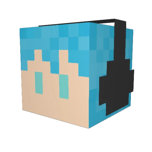 mrmizu7 Minecraft avatar head, 3D render