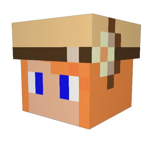 mrmizu_7 Minecraft avatar head, 3D render