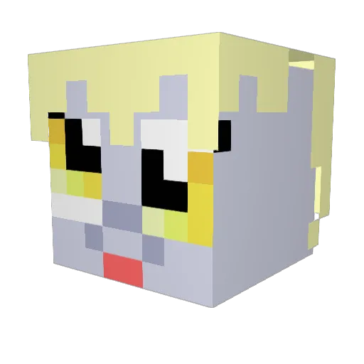 mrmo123 Minecraft avatar head, 3D render