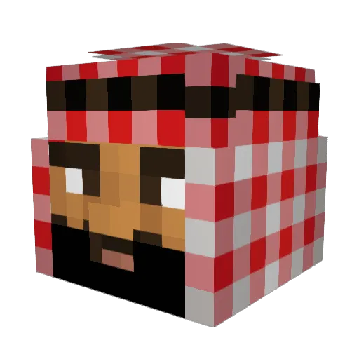 mrmoneymanTE Minecraft avatar head, 3D render