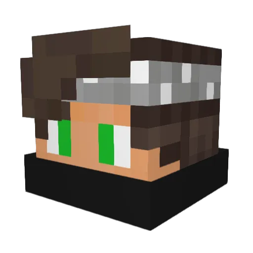 mrop02 Minecraft avatar head, 3D render
