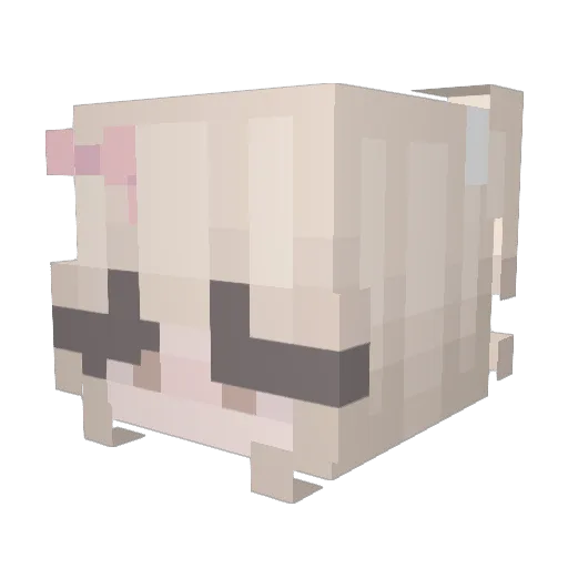 mroww Minecraft avatar head, 3D render
