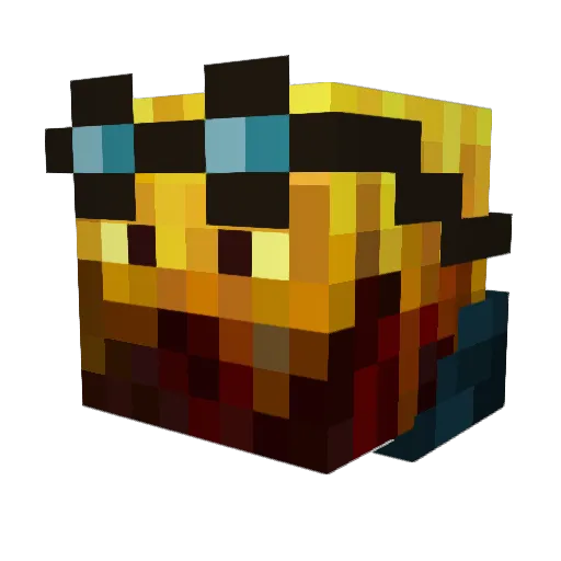mrpeetsebas Minecraft avatar head, 3D render