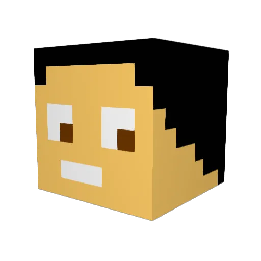 mrploops Minecraft avatar head, 3D render