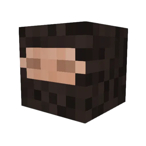 mrpons Minecraft avatar head, 3D render