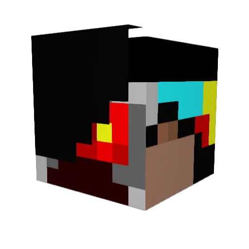 mrpowerfuljeans Minecraft avatar head, 3D render
